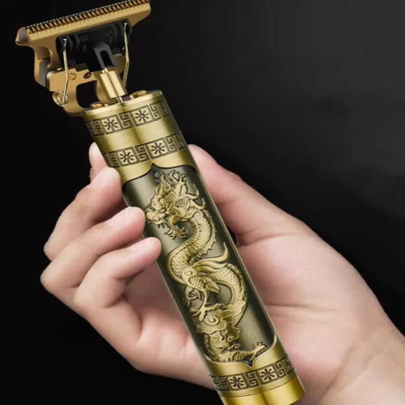 Máquina de corte de cabelo profissional para homens, aparador de barba, barbeador portátil sem fio, acabamento T9